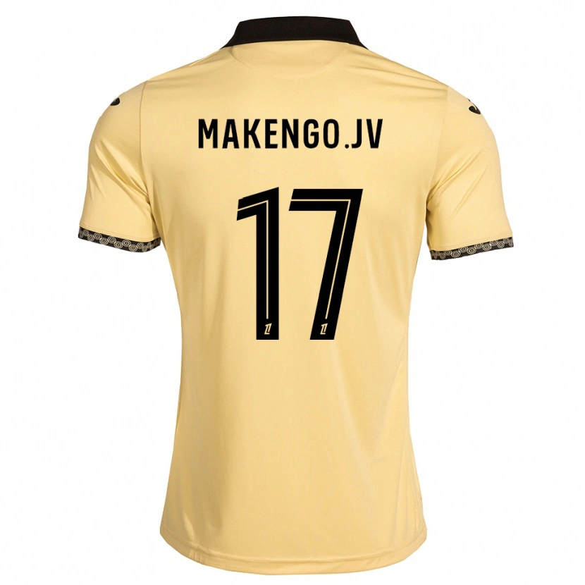 Danxen Kvinder Jean-Victor Makengo #17 Navajohvid Sort Udebane Spillertrøjer 2026/27 Trøje T-Shirt