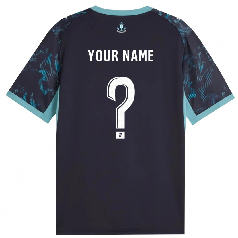 Danxen Kvinder Dit Navn #0 Bleg Turkis Hvid Sort Udebane Spillertrøjer 2026/27 Trøje T-Shirt