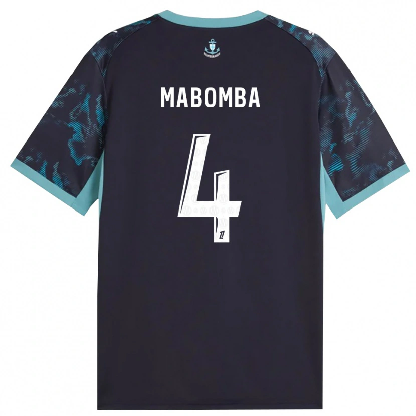 Danxen Kvinder Daniel Mabomba #4 Bleg Turkis Hvid Sort Udebane Spillertrøjer 2026/27 Trøje T-Shirt