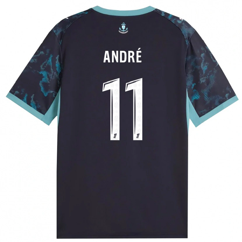 Danxen Kvinder Kalvin André #11 Bleg Turkis Hvid Sort Udebane Spillertrøjer 2026/27 Trøje T-Shirt