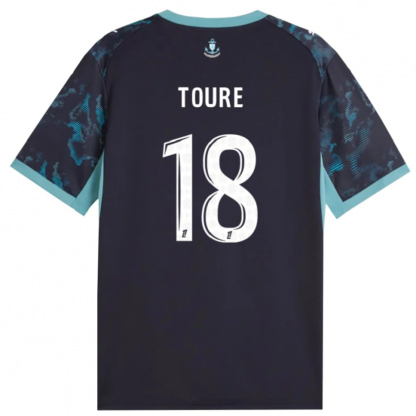 Danxen Kvinder Isaak Toure #18 Bleg Turkis Hvid Sort Udebane Spillertrøjer 2026/27 Trøje T-Shirt