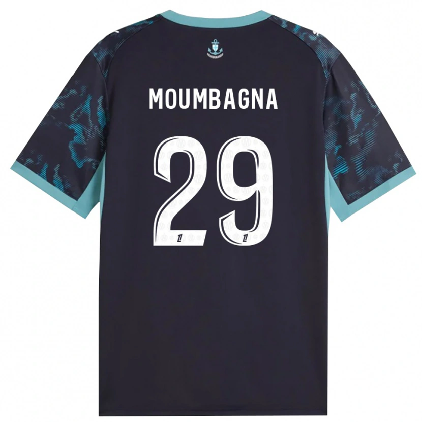 Danxen Kvinder Faris Moumbagna #29 Bleg Turkis Hvid Sort Udebane Spillertrøjer 2026/27 Trøje T-Shirt