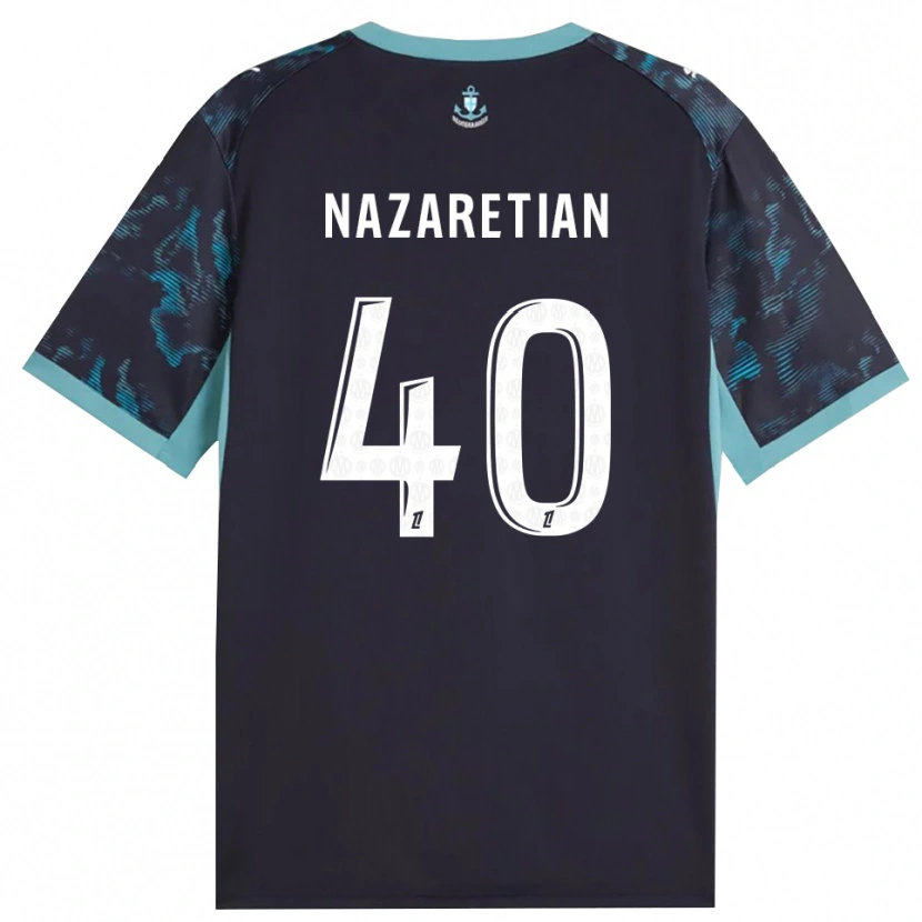 Danxen Kvinder Manuel Nazaretian #40 Bleg Turkis Hvid Sort Udebane Spillertrøjer 2026/27 Trøje T-Shirt