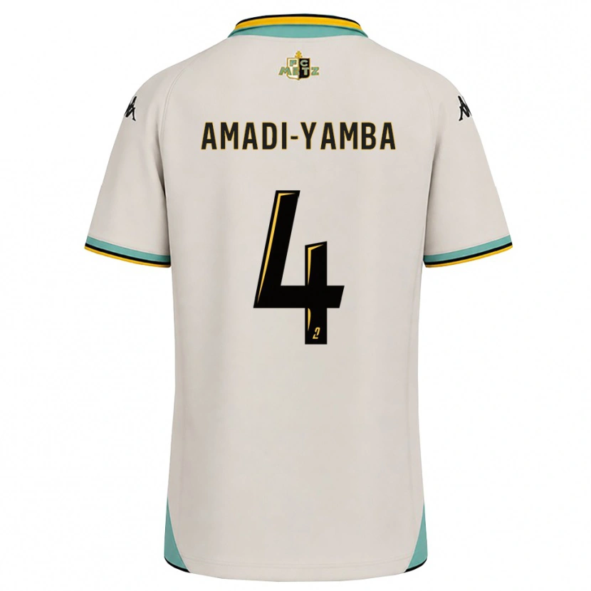 Danxen Kvinder Nelson Amadi-Yamba #4 Blomsterhvid Sort Udebane Spillertrøjer 2026/27 Trøje T-Shirt
