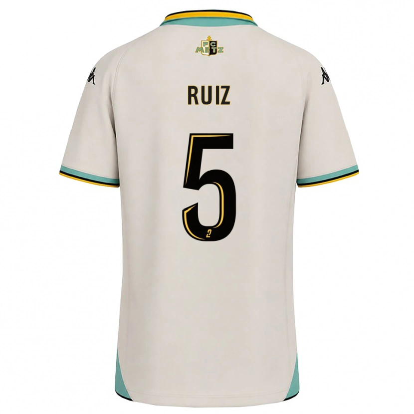 Danxen Kvinder Jean Ruiz #5 Blomsterhvid Sort Udebane Spillertrøjer 2026/27 Trøje T-Shirt