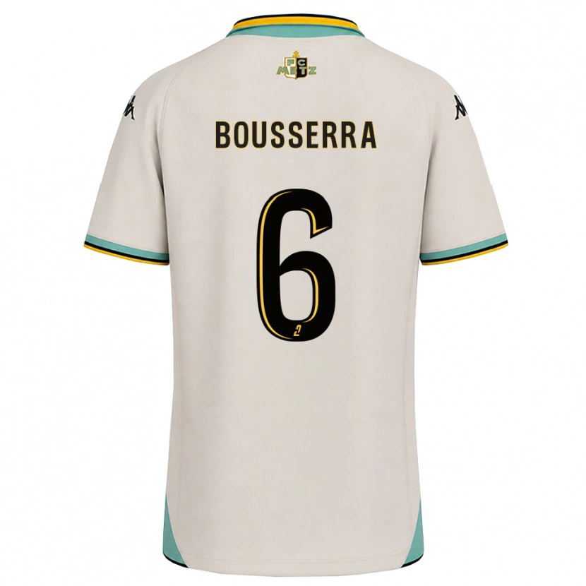 Danxen Kvinder Yanis Bousserra #6 Blomsterhvid Sort Udebane Spillertrøjer 2026/27 Trøje T-Shirt