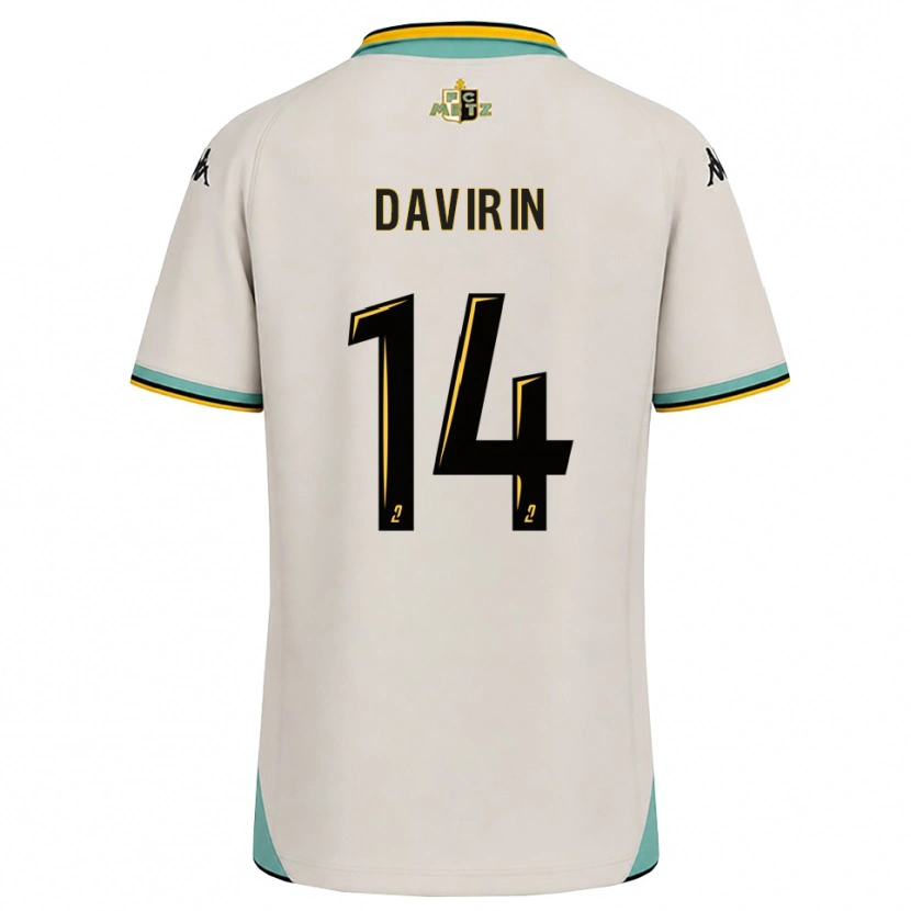 Danxen Kvinder Pierre-Alexandre Davirin #14 Blomsterhvid Sort Udebane Spillertrøjer 2026/27 Trøje T-Shirt