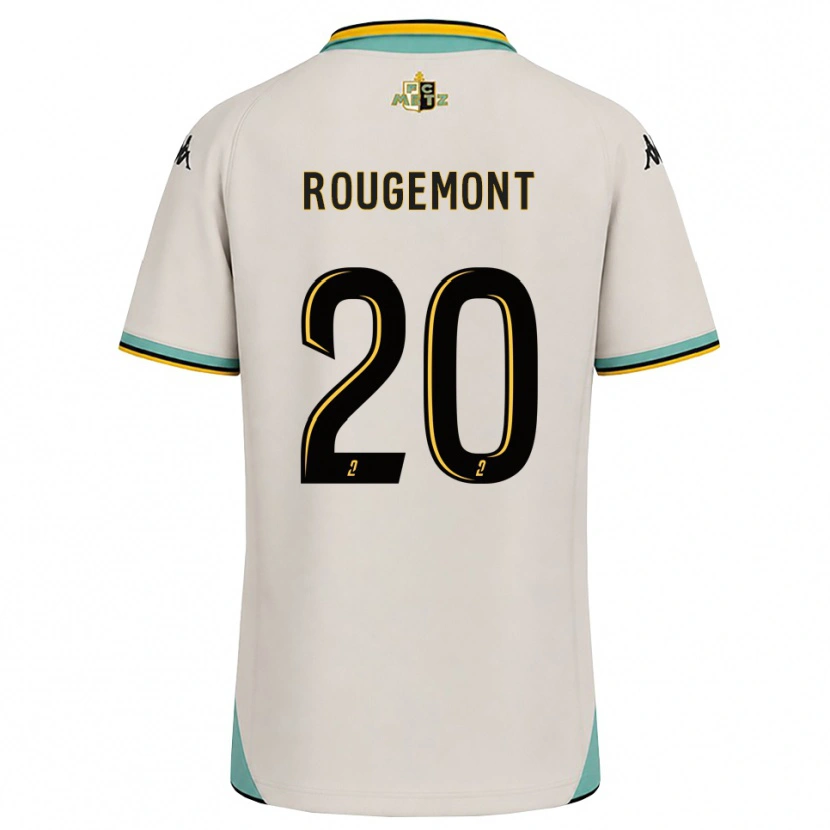 Danxen Kvinder Justine Rougemont #20 Blomsterhvid Sort Udebane Spillertrøjer 2026/27 Trøje T-Shirt