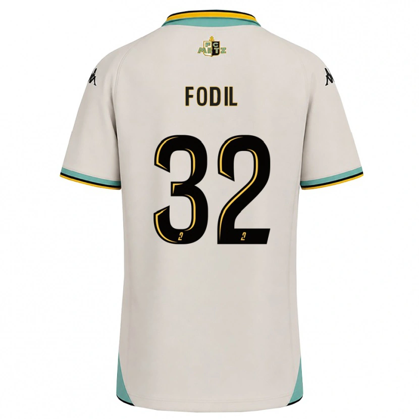 Danxen Kvinder Maria Fodil #32 Blomsterhvid Sort Udebane Spillertrøjer 2026/27 Trøje T-Shirt