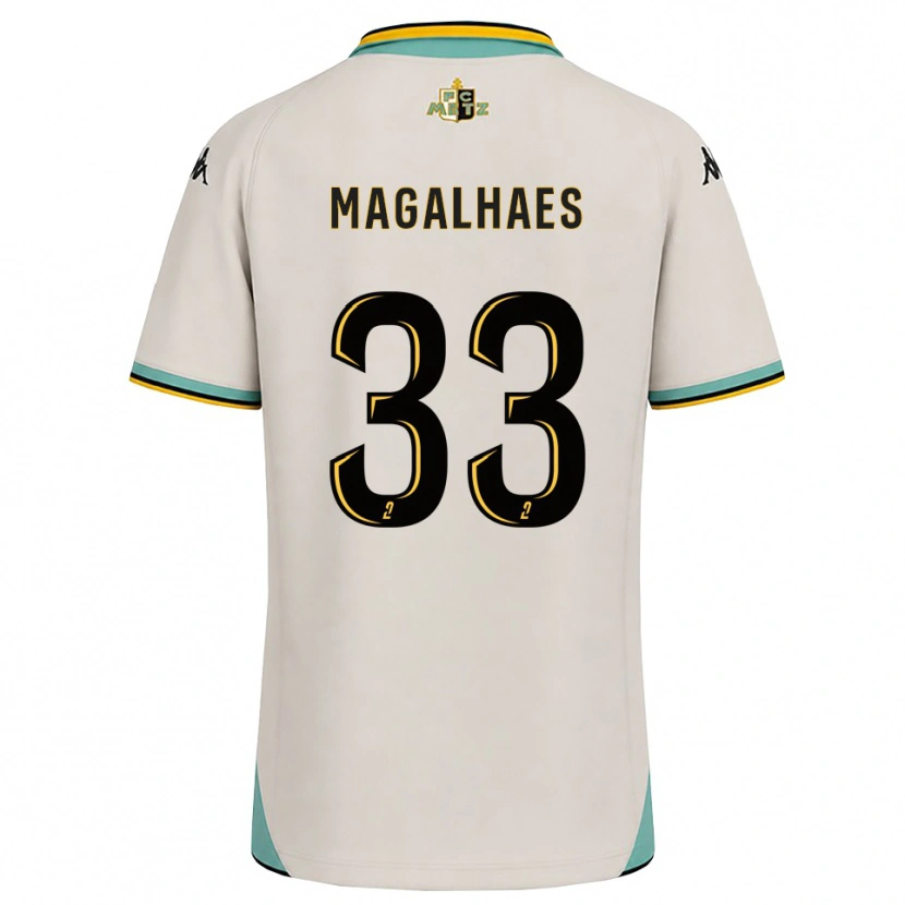 Danxen Kvinder Manon Magalhaes #33 Blomsterhvid Sort Udebane Spillertrøjer 2026/27 Trøje T-Shirt