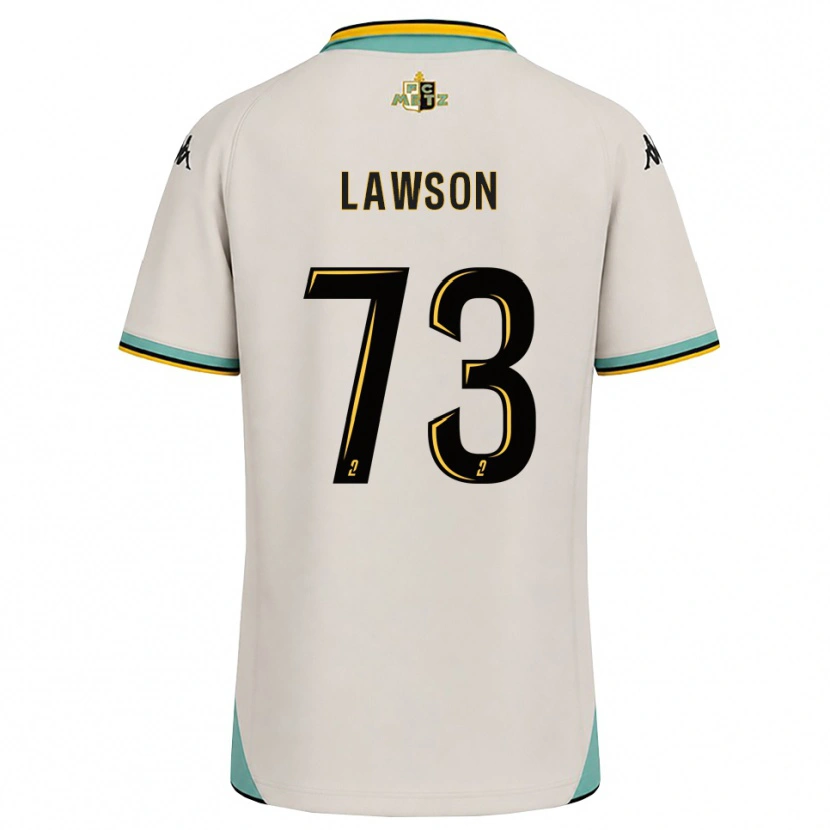 Danxen Kvinder Yannis Lawson #73 Blomsterhvid Sort Udebane Spillertrøjer 2026/27 Trøje T-Shirt