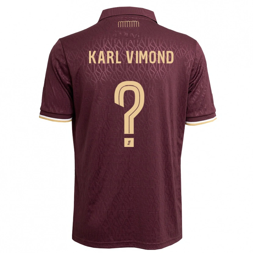 Danxen Kvinder Dany Karl Vimond #0 Mørkerød Sandfarvet Udebane Spillertrøjer 2026/27 Trøje T-Shirt
