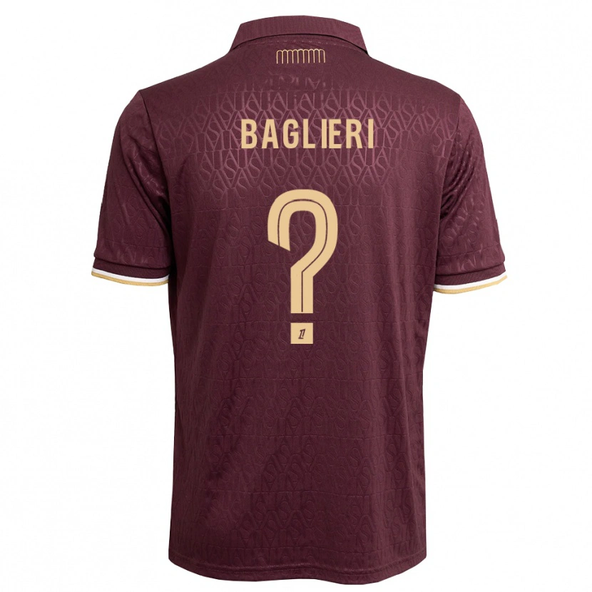 Danxen Kvinder Enzo Baglieri #0 Mørkerød Sandfarvet Udebane Spillertrøjer 2026/27 Trøje T-Shirt