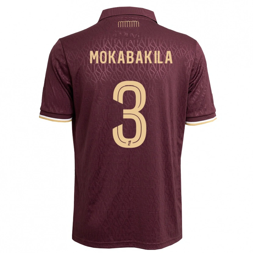 Danxen Kvinder Nick Mokabakila #3 Mørkerød Sandfarvet Udebane Spillertrøjer 2026/27 Trøje T-Shirt
