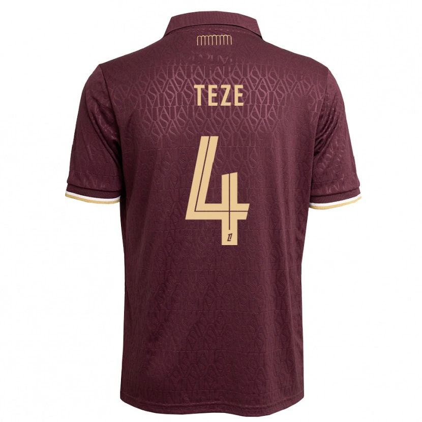 Danxen Kvinder Jordan Teze #4 Mørkerød Sandfarvet Udebane Spillertrøjer 2026/27 Trøje T-Shirt