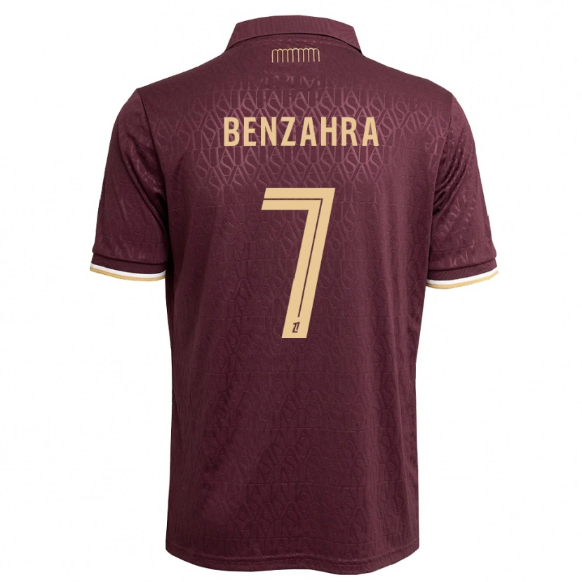 Danxen Kvinder Safouane Benzahra #7 Mørkerød Sandfarvet Udebane Spillertrøjer 2026/27 Trøje T-Shirt