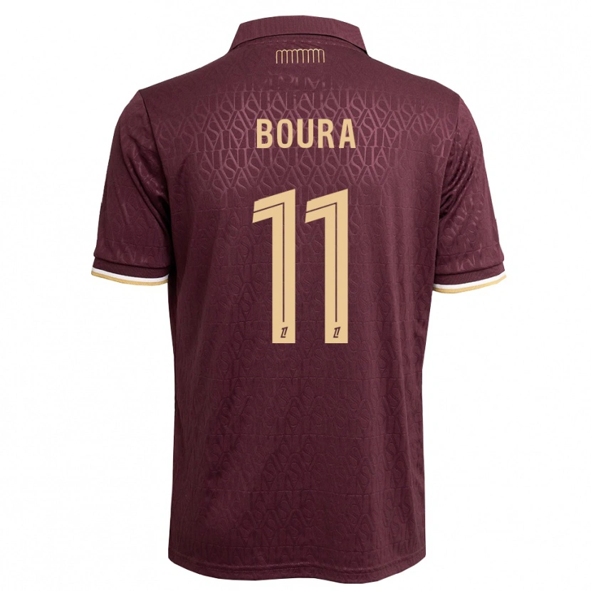 Danxen Kvinder Amal Boura #11 Mørkerød Sandfarvet Udebane Spillertrøjer 2026/27 Trøje T-Shirt