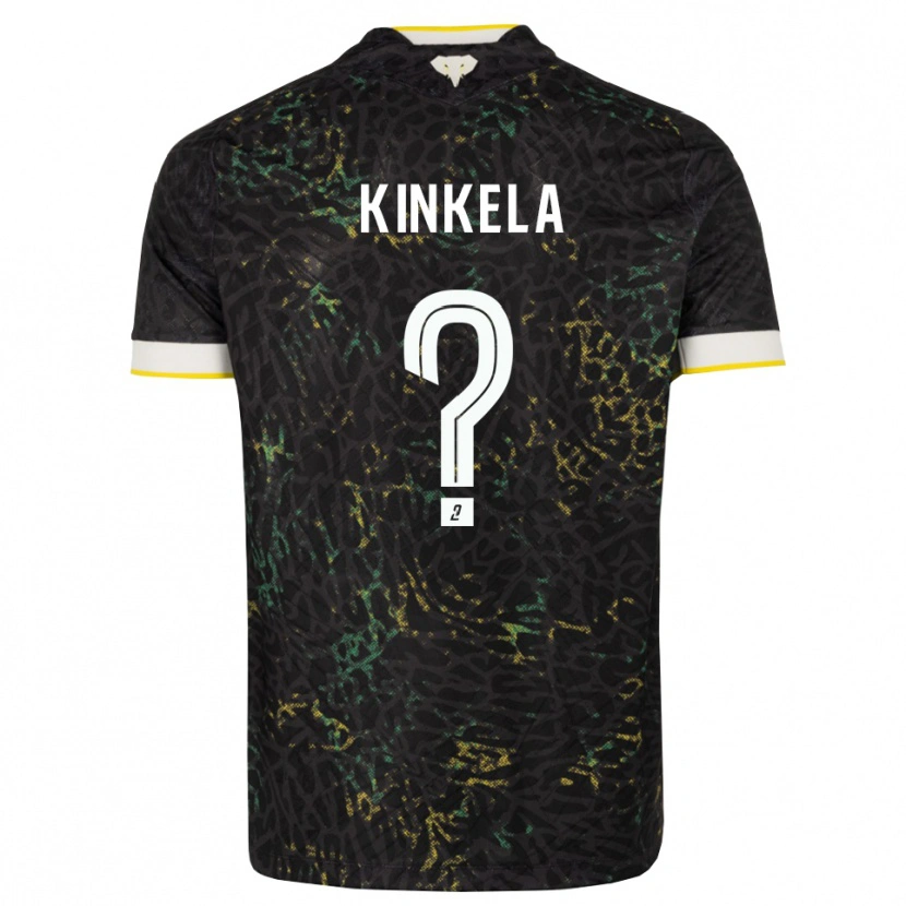 Danxen Kvinder Anthony Kinkela #0 Sort Hvid Gul Udebane Spillertrøjer 2026/27 Trøje T-Shirt
