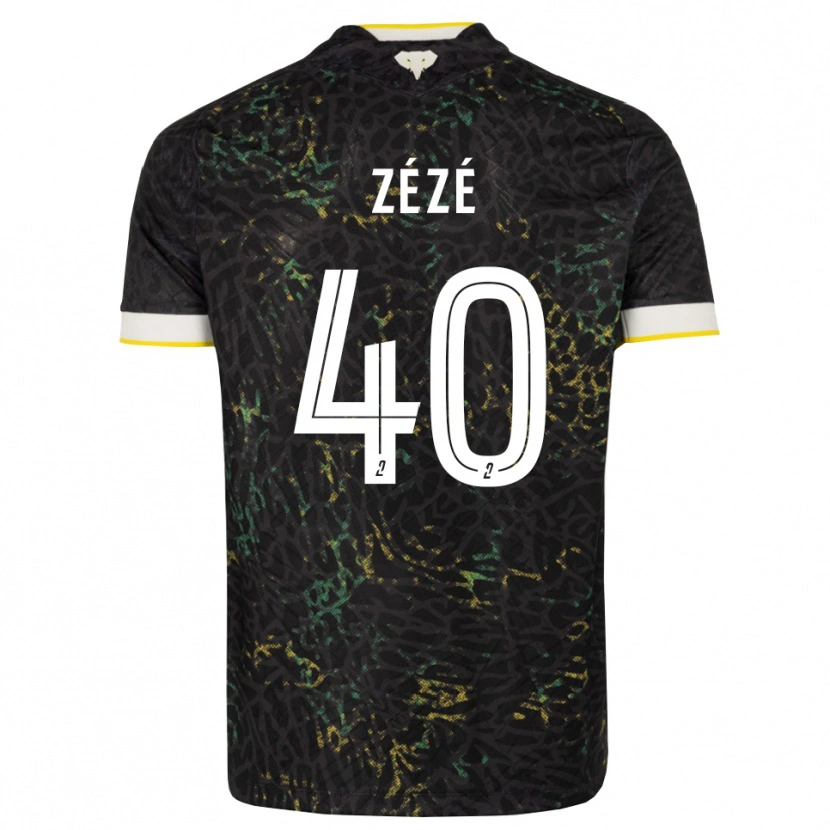 Danxen Kvinder Yanel Zézé #40 Sort Hvid Gul Udebane Spillertrøjer 2026/27 Trøje T-Shirt