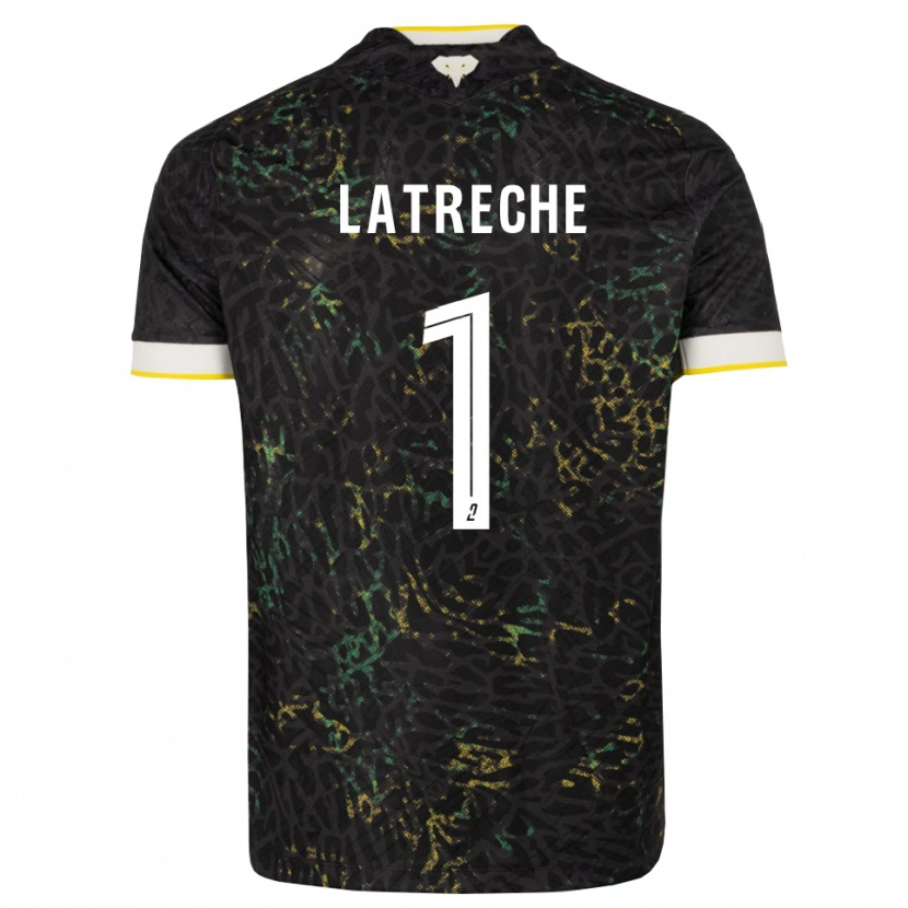 Danxen Kvinder Yanis Latreche #1 Sort Hvid Gul Udebane Spillertrøjer 2026/27 Trøje T-Shirt