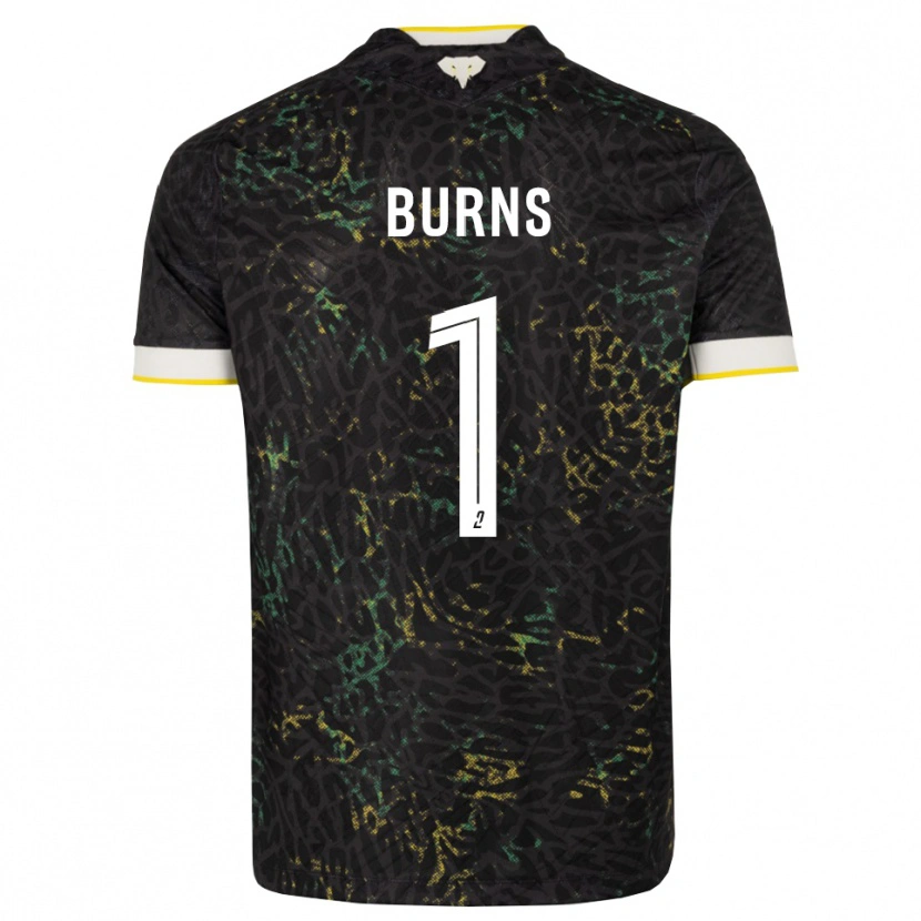 Danxen Kvinder Emily Burns #1 Sort Hvid Gul Udebane Spillertrøjer 2026/27 Trøje T-Shirt