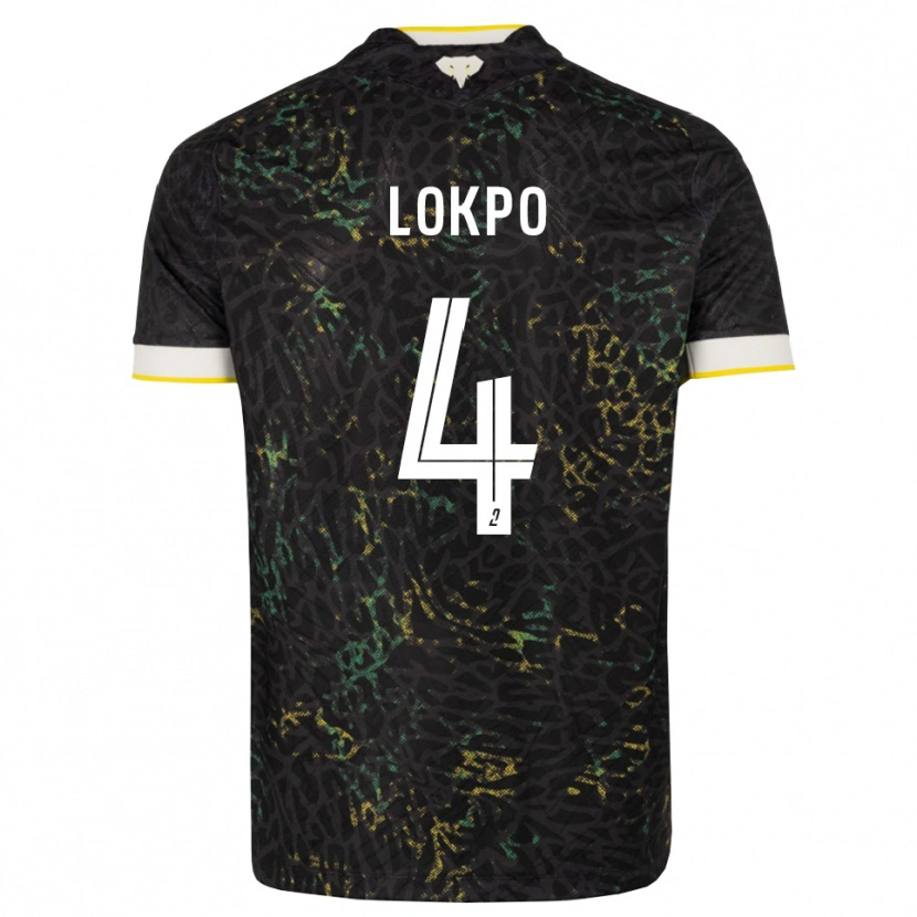 Danxen Kvinder Romaric Lokpo #4 Sort Hvid Gul Udebane Spillertrøjer 2026/27 Trøje T-Shirt