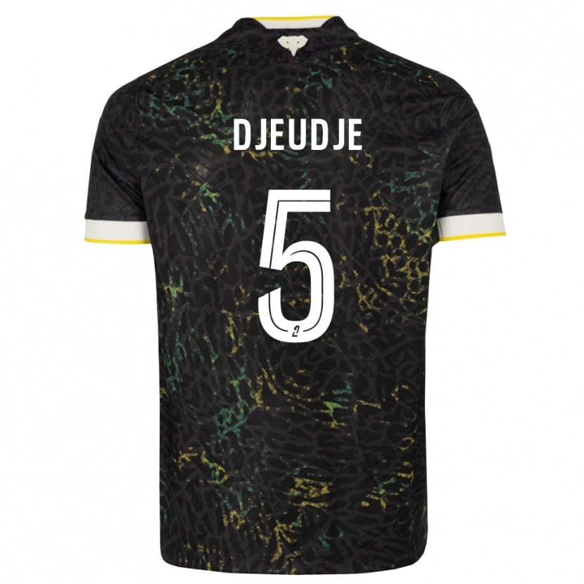 Danxen Kvinder Lilian Djeudje #5 Sort Hvid Gul Udebane Spillertrøjer 2026/27 Trøje T-Shirt