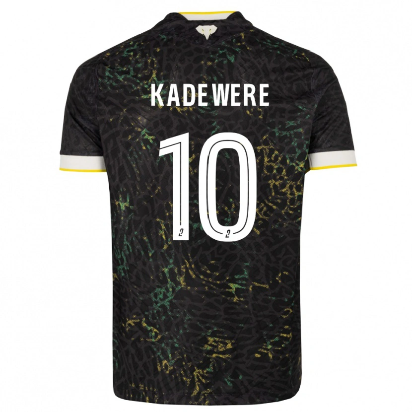 Danxen Kvinder Tino Kadewere #10 Sort Hvid Gul Udebane Spillertrøjer 2026/27 Trøje T-Shirt