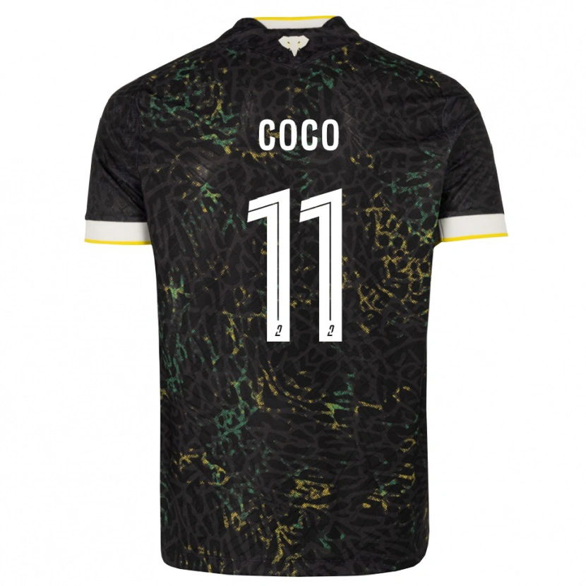 Danxen Kvinder Marcus Coco #11 Sort Hvid Gul Udebane Spillertrøjer 2026/27 Trøje T-Shirt