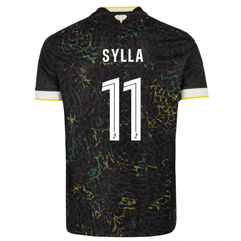 Danxen Kvinder Karamoko Sylla #11 Sort Hvid Gul Udebane Spillertrøjer 2026/27 Trøje T-Shirt