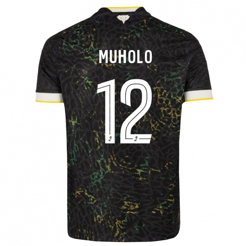Danxen Kvinder Ernest Muholo #12 Sort Hvid Gul Udebane Spillertrøjer 2026/27 Trøje T-Shirt