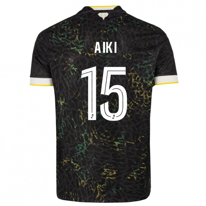 Danxen Kvinder Amed Aiki #15 Sort Hvid Gul Udebane Spillertrøjer 2026/27 Trøje T-Shirt