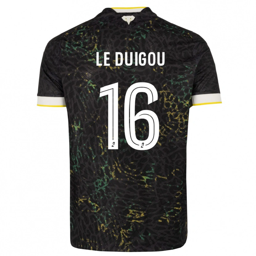 Danxen Kvinder Daniel Le Duigou #16 Sort Hvid Gul Udebane Spillertrøjer 2026/27 Trøje T-Shirt