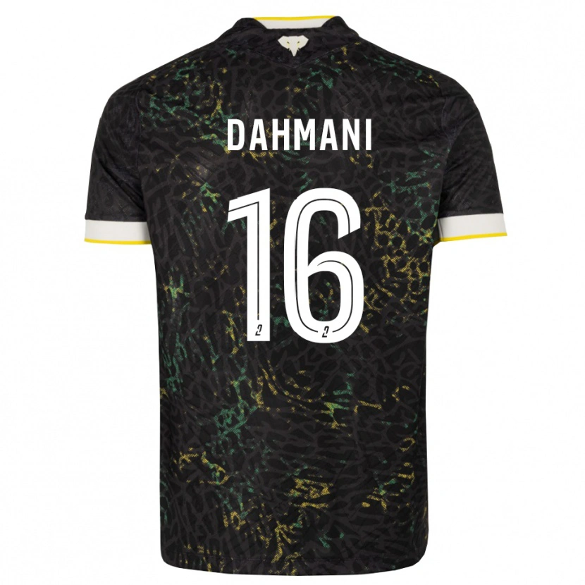 Danxen Kvinder Waël Dahmani #16 Sort Hvid Gul Udebane Spillertrøjer 2026/27 Trøje T-Shirt
