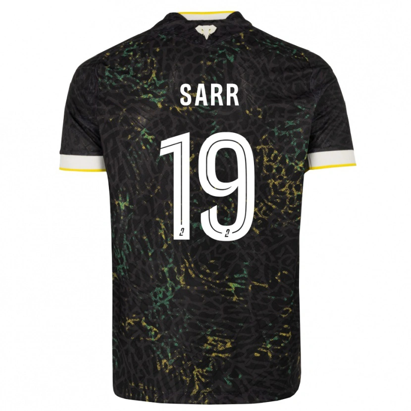 Danxen Kvinder Ahmadou Sarr #19 Sort Hvid Gul Udebane Spillertrøjer 2026/27 Trøje T-Shirt