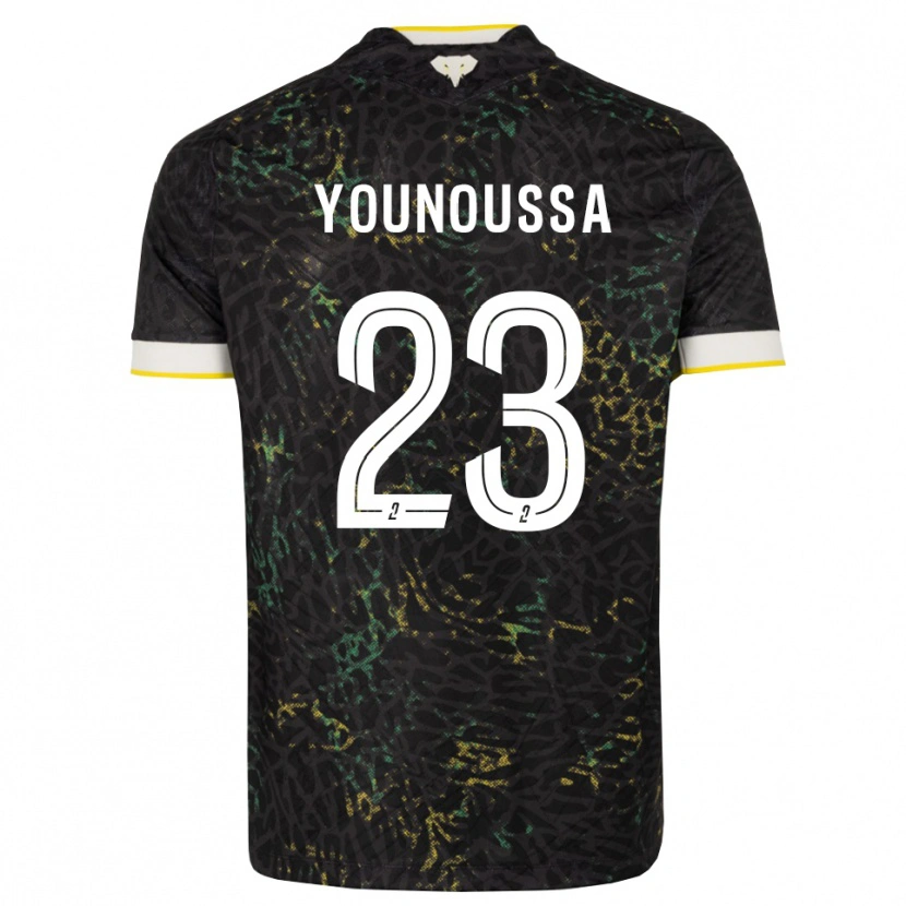 Danxen Kvinder Wilitty Younoussa #23 Sort Hvid Gul Udebane Spillertrøjer 2026/27 Trøje T-Shirt