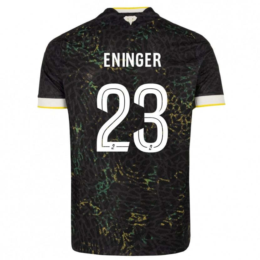 Danxen Kvinder Thelma Eninger #23 Sort Hvid Gul Udebane Spillertrøjer 2026/27 Trøje T-Shirt