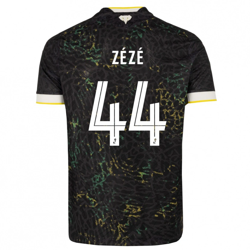 Danxen Kvinder Nathan Zézé #44 Sort Hvid Gul Udebane Spillertrøjer 2026/27 Trøje T-Shirt