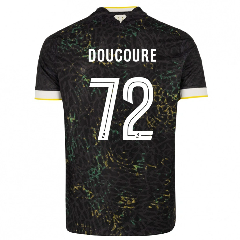 Danxen Kvinder Sékou Doucouré #72 Sort Hvid Gul Udebane Spillertrøjer 2026/27 Trøje T-Shirt