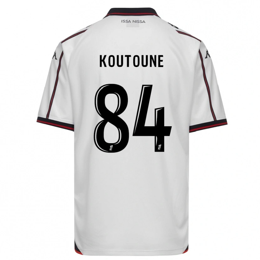Danxen Kvinder Hamza Koutoune #84 Sort Hvid Udebane Spillertrøjer 2026/27 Trøje T-Shirt