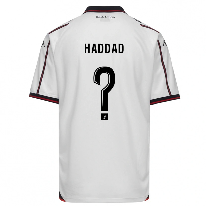 Danxen Kvinder Yacine Haddad #0 Sort Hvid Udebane Spillertrøjer 2026/27 Trøje T-Shirt