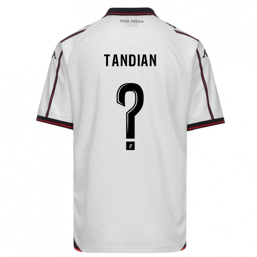 Danxen Kvinder Elage Tandian #0 Sort Hvid Udebane Spillertrøjer 2026/27 Trøje T-Shirt