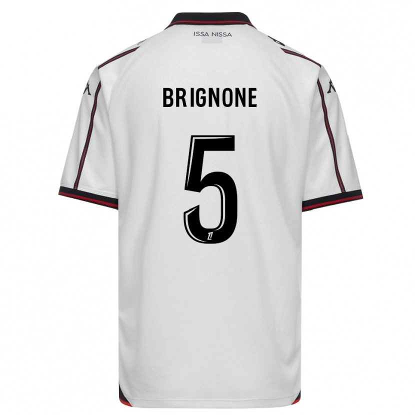 Danxen Kvinder Kenzo Brignone #5 Sort Hvid Udebane Spillertrøjer 2026/27 Trøje T-Shirt
