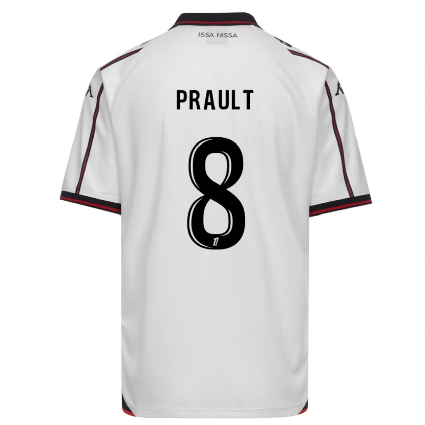 Danxen Kvinder Jade Prault #8 Sort Hvid Udebane Spillertrøjer 2026/27 Trøje T-Shirt