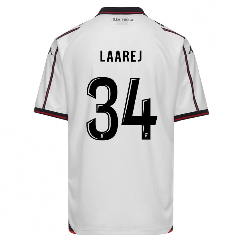 Danxen Kvinder Nassim Laarej #34 Sort Hvid Udebane Spillertrøjer 2026/27 Trøje T-Shirt