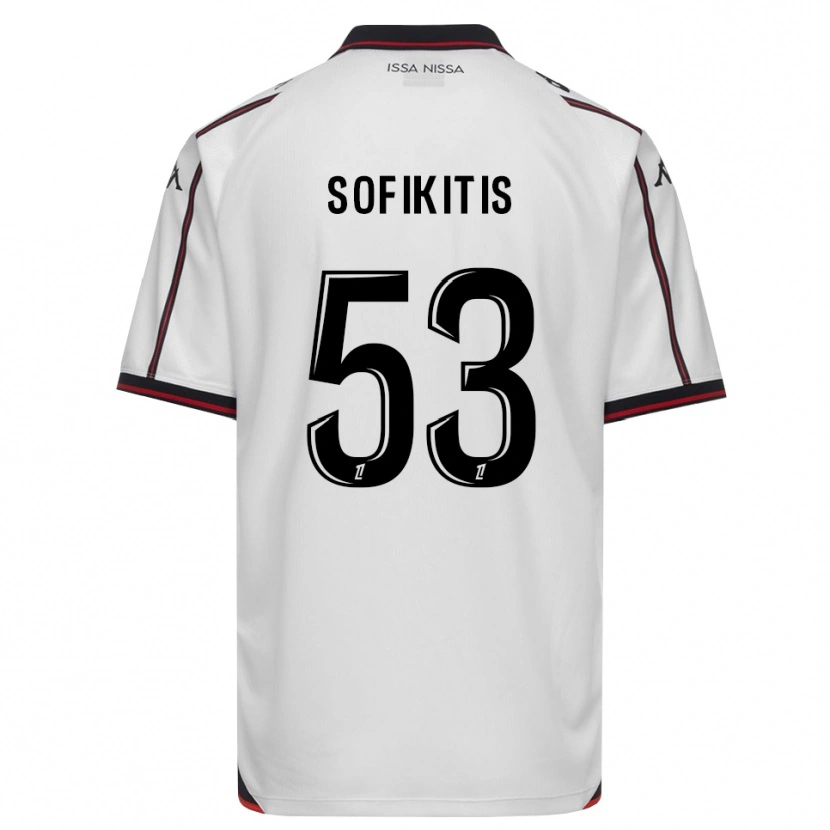 Danxen Kvinder Yanis Sofikitis #53 Sort Hvid Udebane Spillertrøjer 2026/27 Trøje T-Shirt