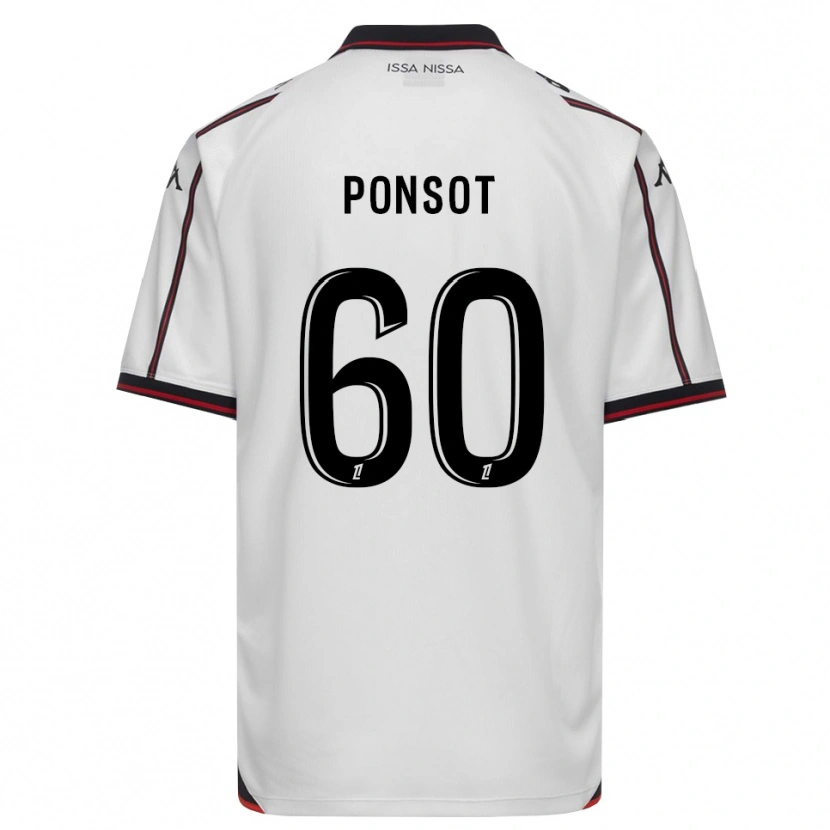 Danxen Kvinder Martin Ponsot #60 Sort Hvid Udebane Spillertrøjer 2026/27 Trøje T-Shirt