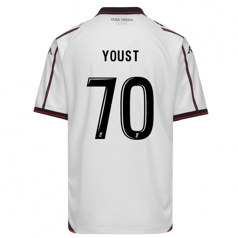 Danxen Kvinder Matys Youst #70 Sort Hvid Udebane Spillertrøjer 2026/27 Trøje T-Shirt