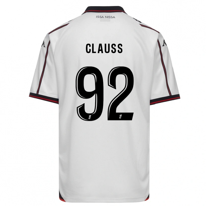 Danxen Kvinder Jonathan Clauss #92 Sort Hvid Udebane Spillertrøjer 2026/27 Trøje T-Shirt