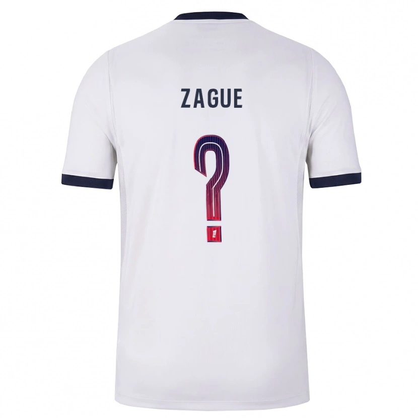 Danxen Kvinder Yoram Zague #0 Hvid Sort Rød Udebane Spillertrøjer 2026/27 Trøje T-Shirt